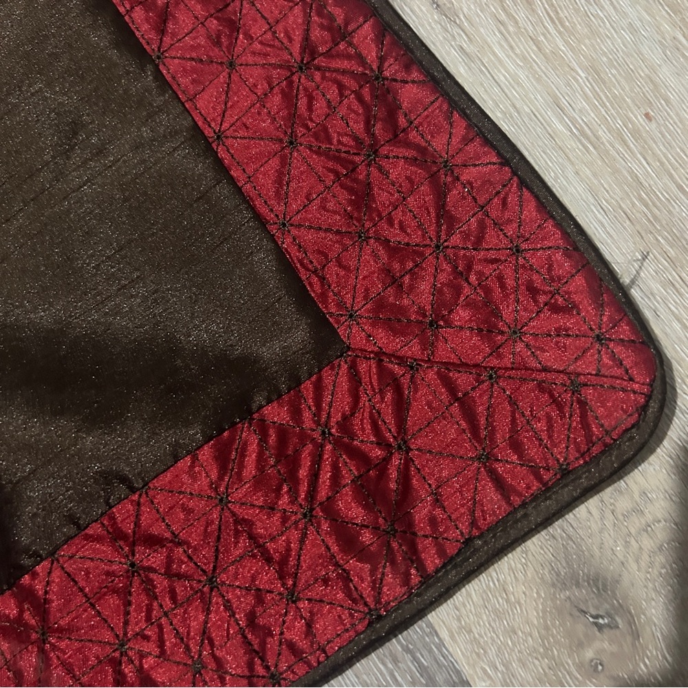 Stratford Home Quilted Table Runner – Red & Brown Runner – Red & Brown, Kirkland